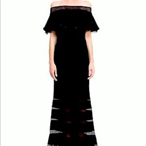 Long black straight gown